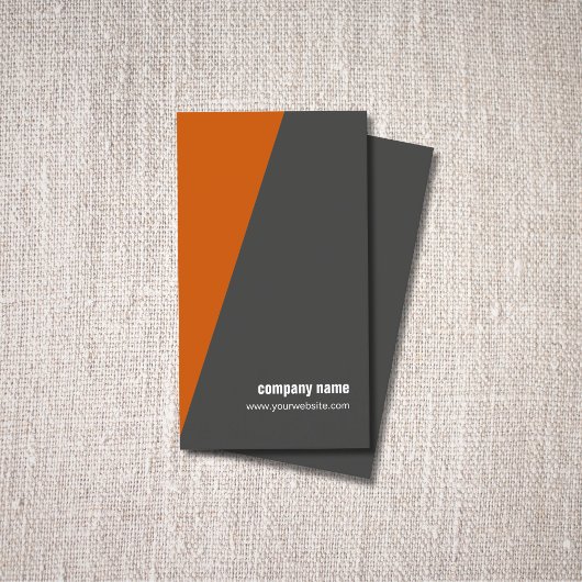 Simple Cool Orange Geometric Consultant 名刺