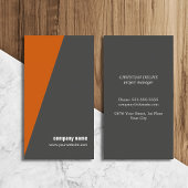 Simple Cool Orange Geometric Consultant 名刺