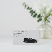 Simple Cool Uber Driver SUV Business Cards 名刺 (スタンド正面)