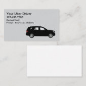 Simple Cool Uber Driver SUV Business Cards 名刺 (正面/裏面)