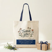 Simple Corporate Floral THANK YOU Small Business トートバッグ