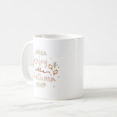 Simple Cozy Beauty Charming Enjoy The Autumn コーヒーマグカップ (正面左)