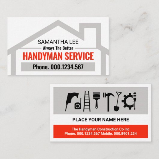 Simple Creative Grey Rooftop Building Placard  名刺 (正面/裏面)