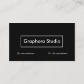 Simple Creative Modern Black Sleek Aesthetic 名刺 (裏面)