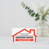 Simple Creative Red Roof Building Placard  名刺 (スタンド正面)