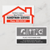 Simple Creative Red Roof Building Placard  名刺 (正面/裏面)