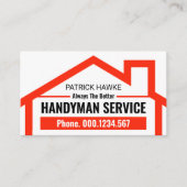 Simple Creative Red Roof Building Placard 名刺 (正面)