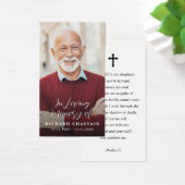 Simple Cross Funeral Memorial Prayer Photo Card (デスク)