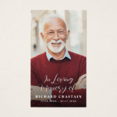 Simple Cross Funeral Memorial Prayer Photo Card (正面)