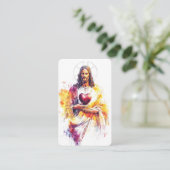 Simple Cross Photo Funeral Memorial Prayer Card 名刺 (スタンド正面)