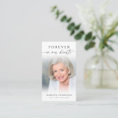 Simple Cross Photo  Funeral Memorial Prayer Card 名刺 (スタンド正面)