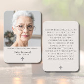 Simple Cross Photo Funeral Prayer Card 名刺