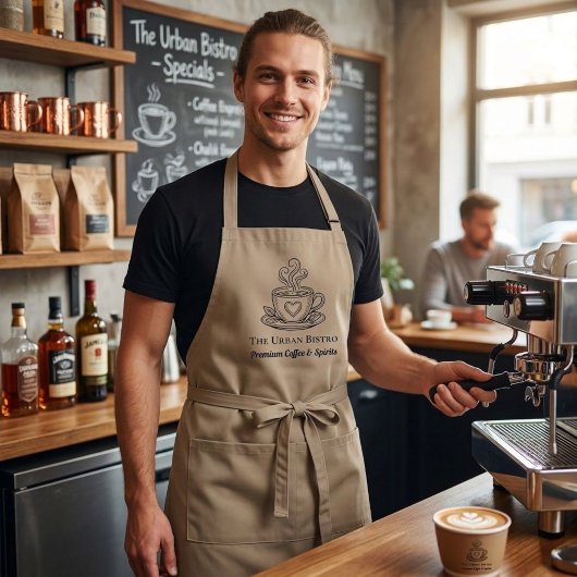 Simple Custom Bar Apron for Company - Promotional  スタンダードエプロン