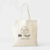 simple custom barcode add your text website QR Sq トートバッグ (正面)
