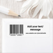 simple custom barcode add your text website QR  Sq ラベル (インサイチュ)