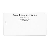 Simple Custom Business Shipping Labels ラベル (正面)
