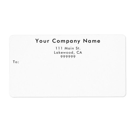 Simple Custom Business Shipping Labels ラベル (正面)