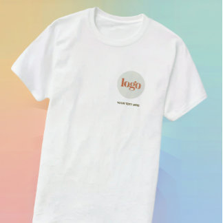 Simple Custom Company Logo & Text Business Tシャツ