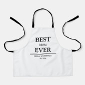 Simple Custom Design Best Mom Ever Mothers Gift エプロン (正面)