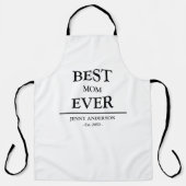 Simple Custom Design Best Mom Ever Mothers Gift エプロン (正面)