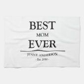 Simple Custom Design Best Mom Ever Mothers Gift キッチンタオル (横)