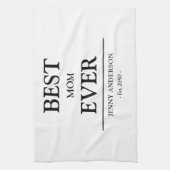 Simple Custom Design Best Mom Ever Mothers Gift キッチンタオル (縦)
