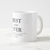 Simple Custom Design Best Mom Ever Mothers Gift ジャンボコーヒーマグカップ (正面右)