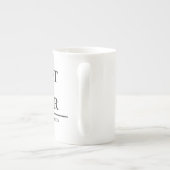 Simple Custom Design Best Mom Ever Mothers Gift ボーンチャイナマグカップ (裏面)