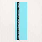 Simple Custom Fitness Text Black & Electric-Blue ヨガマット (正面)