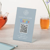 Simple Custom Google Reviews QR Code Business Logo 台座サイン (インサイチュ)