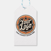 Simple Custom Logo and Text Business ギフトタグ (正面)