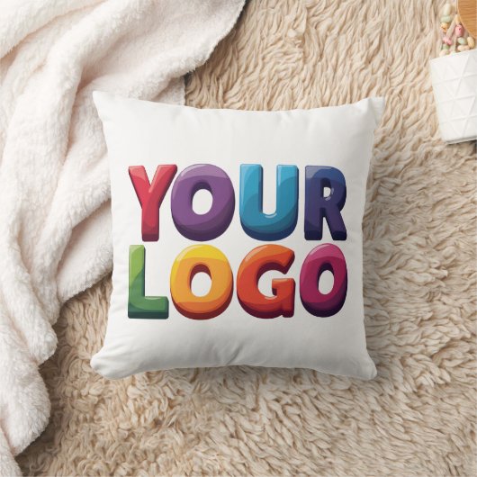 Simple Custom Logo and Text Business クッション (ブランケット)