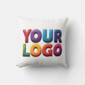 Simple Custom Logo and Text Business クッション (正面)