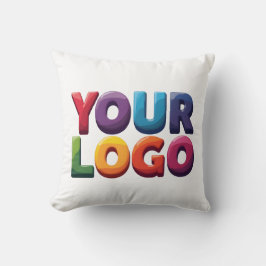 Simple Custom Logo and Text Business クッション