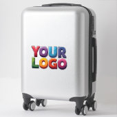 Simple Custom Logo and Text Business シール (スーツケース)