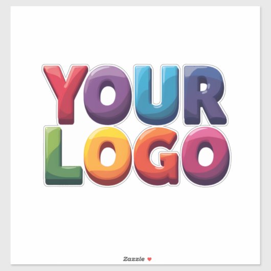 Simple Custom Logo and Text Business シール (シート)