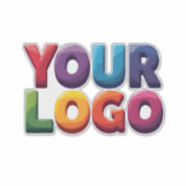 Simple Custom Logo and Text Business シール (正面)
