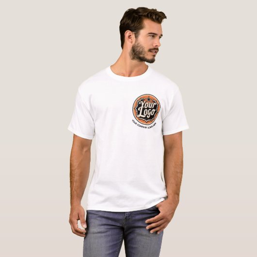 Simple Custom Logo and Text Business Tシャツ (正面フル)