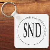 Simple Custom Logo Business キーホルダー (正面)