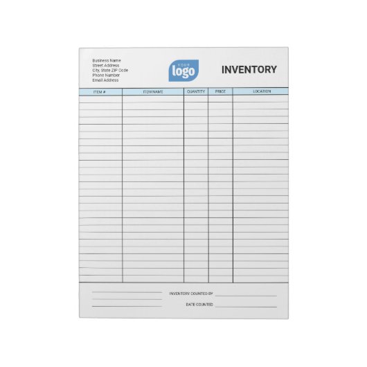 Simple Custom Logo Business Inventory Notepad ノートパッド (回転)
