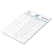 Simple Custom Logo Business Inventory Notepad ノートパッド (アングル)