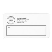 Simple Custom logo Business Return Address  ラベル (正面)