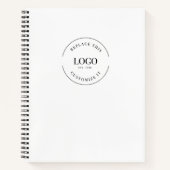 Simple Custom logo QR CODE website Promotion ノートブック (正面)