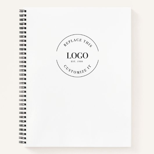 Simple Custom logo QR CODE website Promotion ノートブック (正面)