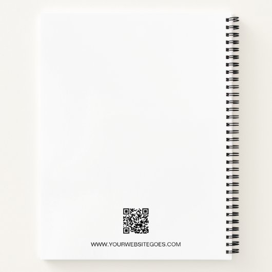 Simple Custom logo QR CODE website Promotion ノートブック (裏面)