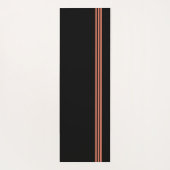 Simple Custom Logo Three Stripes Black Orange ヨガマット (裏面)