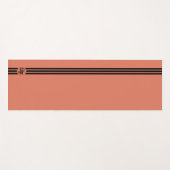Simple Custom Logo Three Stripes  Black Orange  ヨガマット (正面(横))