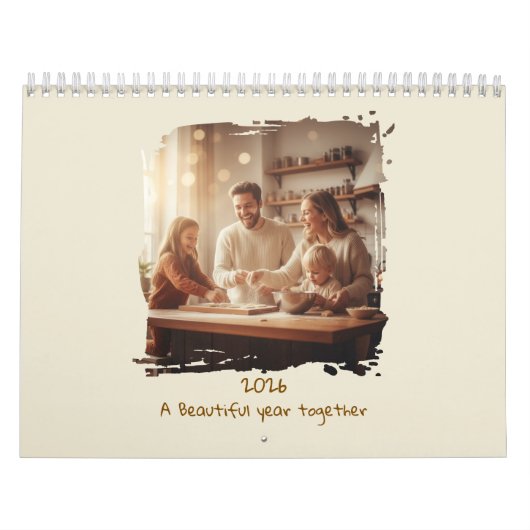 Simple Custom Modern Design Photo カレンダー (カバー)