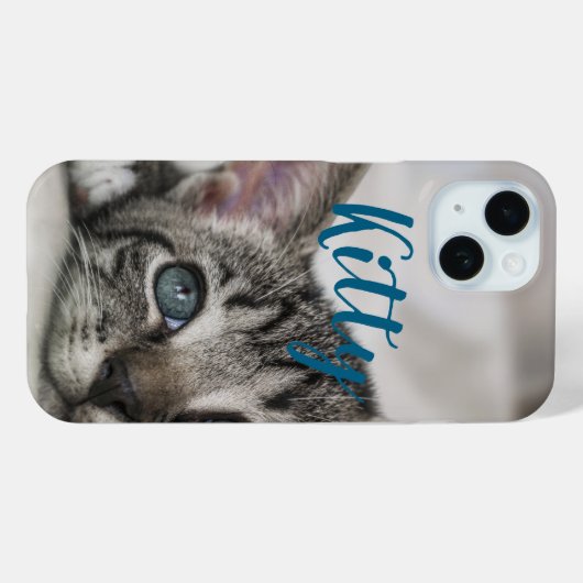 Simple Custom Pet Name and Photo  Case-Mate iPhoneケース (裏面 (横))