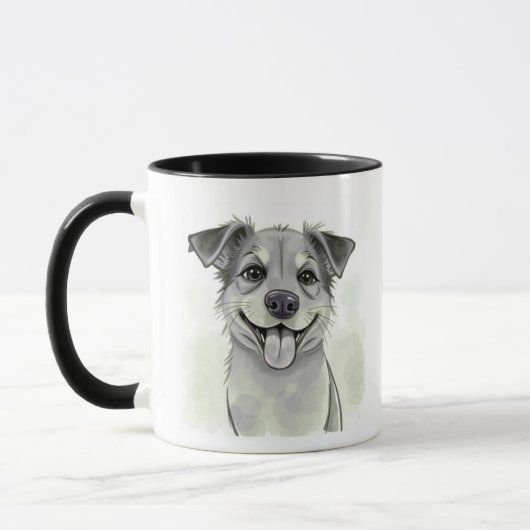 Simple Custom Pet Photo Mug With Name マグカップ (左)